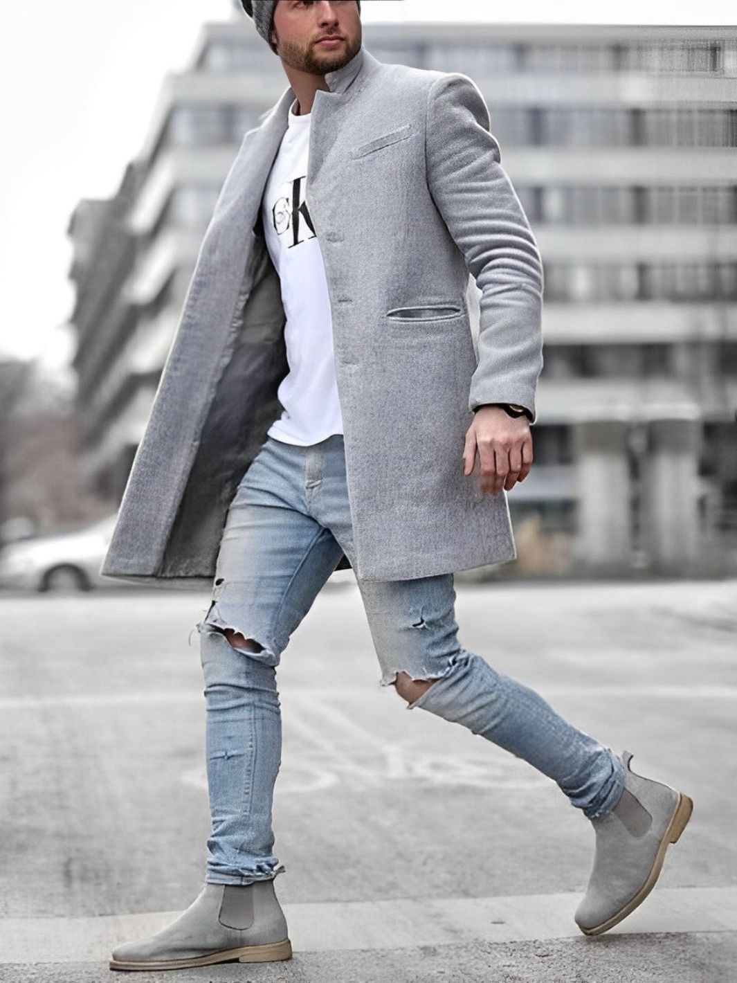 Herren Mantel Mit Knopfleiste | Zeitlos & Praktisch