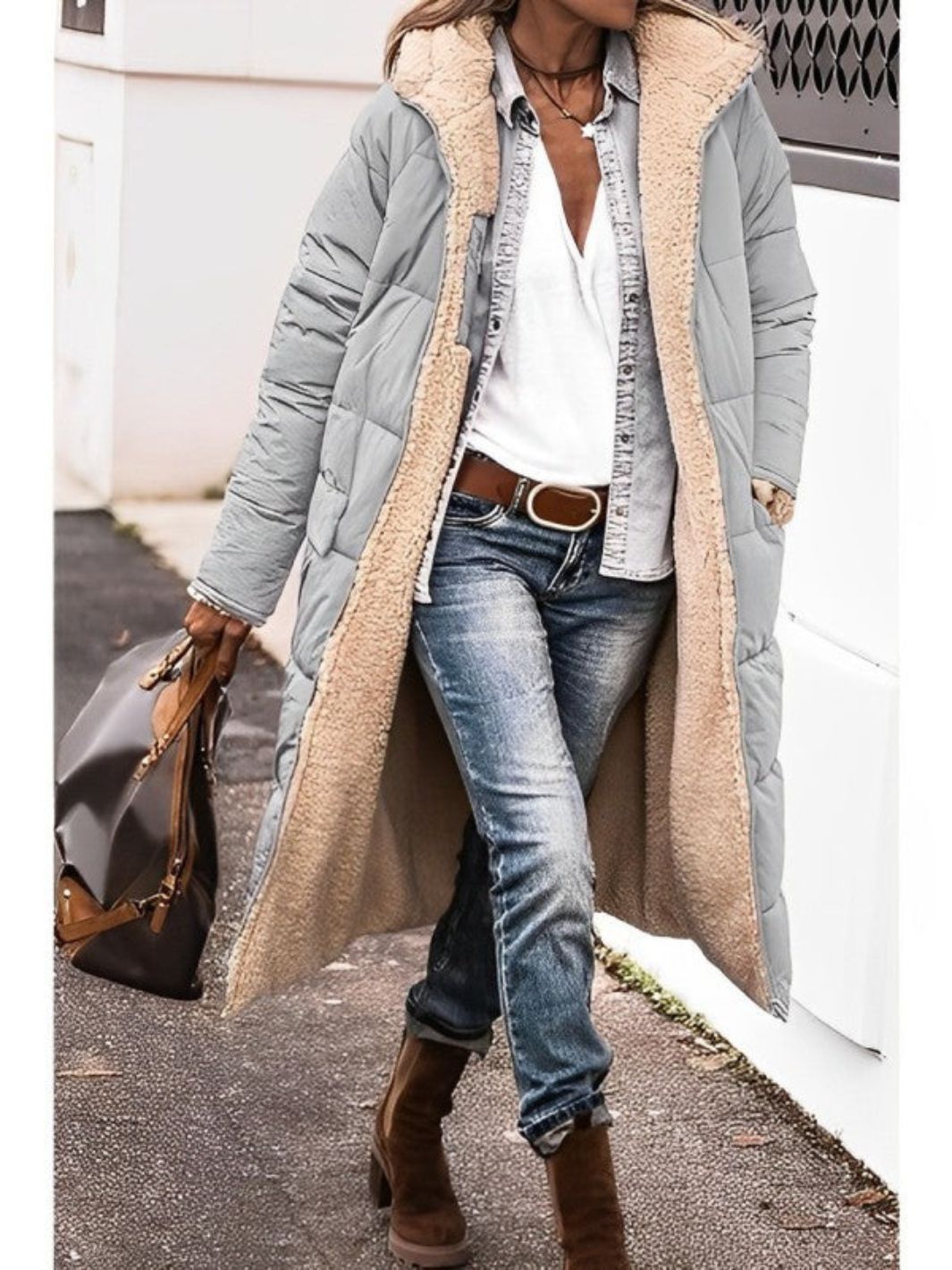 Damen Langer Mantel Für Winter | Kapuze & Freizeit