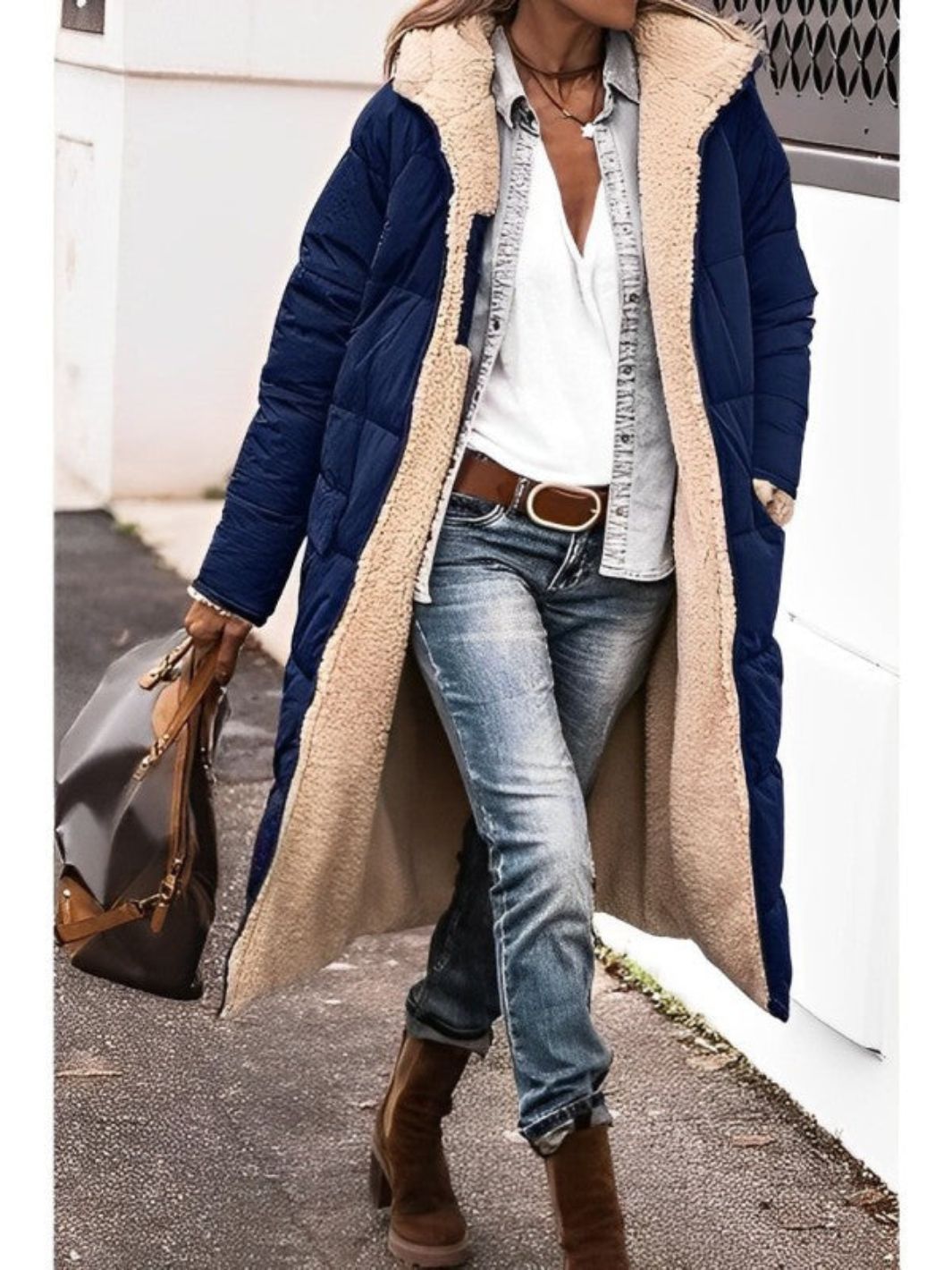 Damen Langer Mantel Für Winter | Kapuze & Freizeit