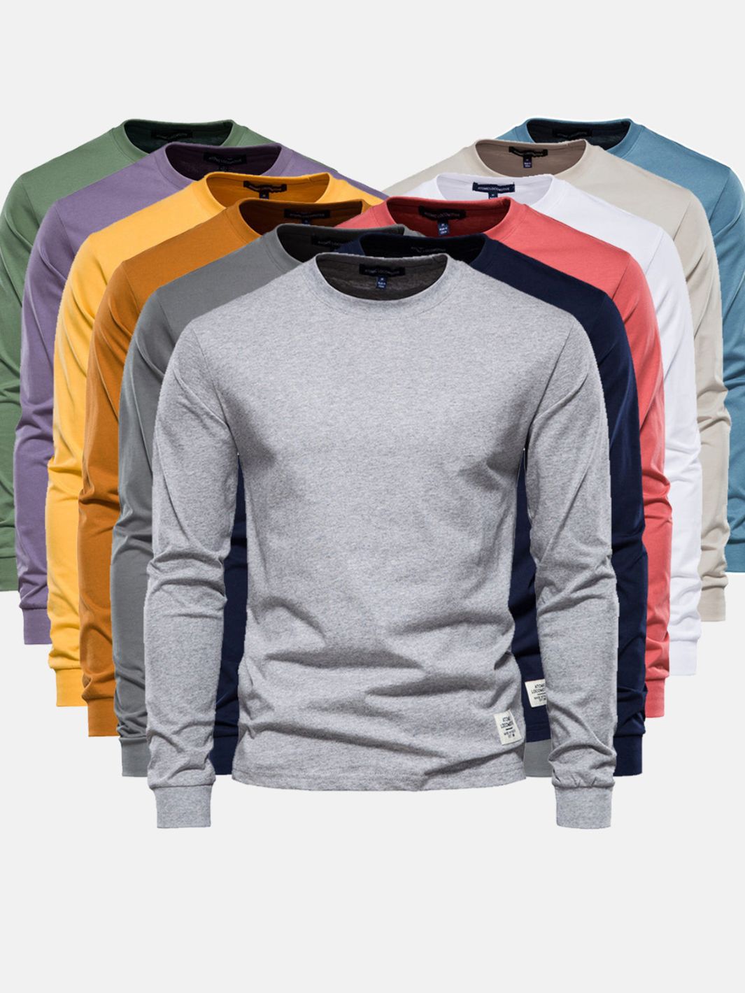 Herren Langarmshirt Mit Rundhals | Klassisch & Zeitlos