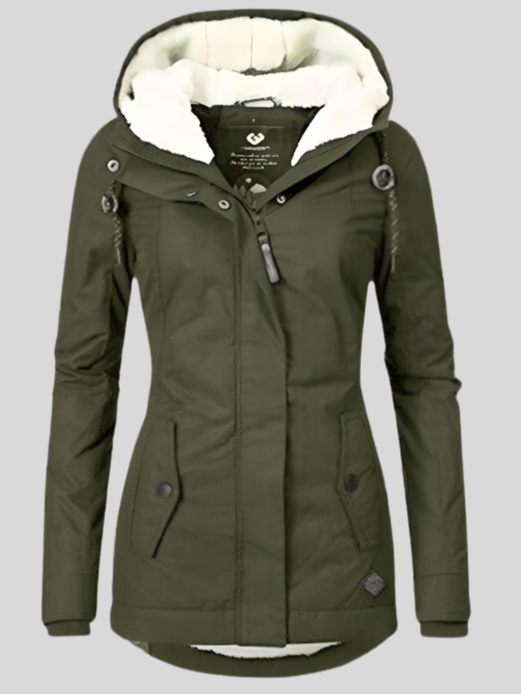 Damen Winterjacke Mit Kapuze | Lang & Gewatteter Kragen
