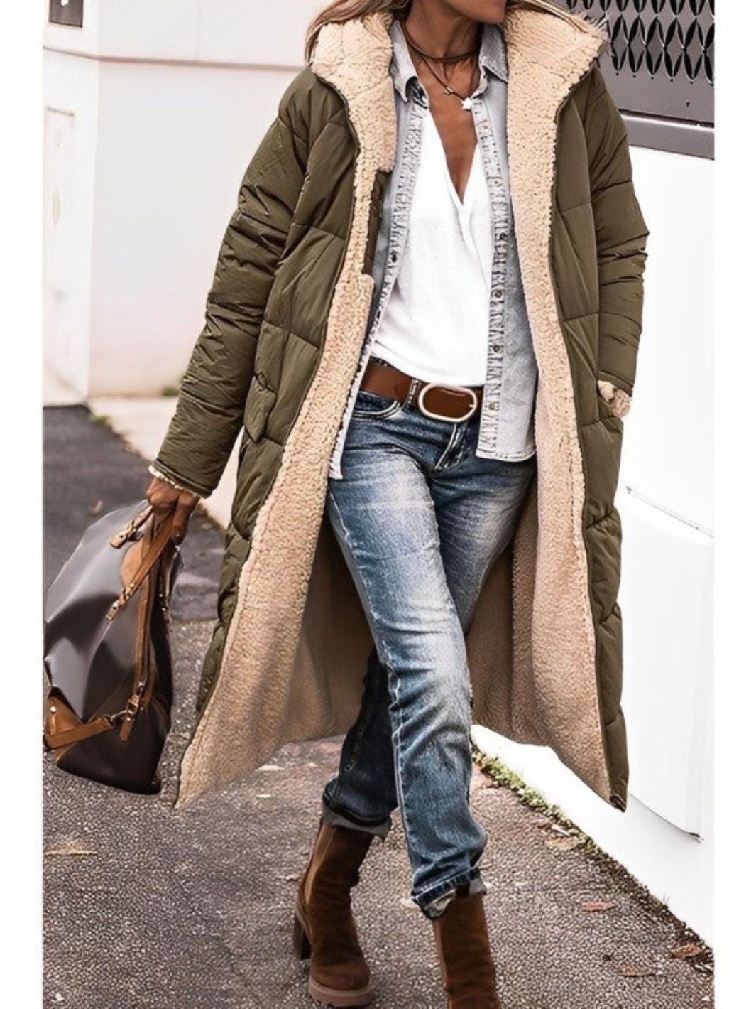 Damen Langer Mantel Für Winter | Kapuze & Freizeit