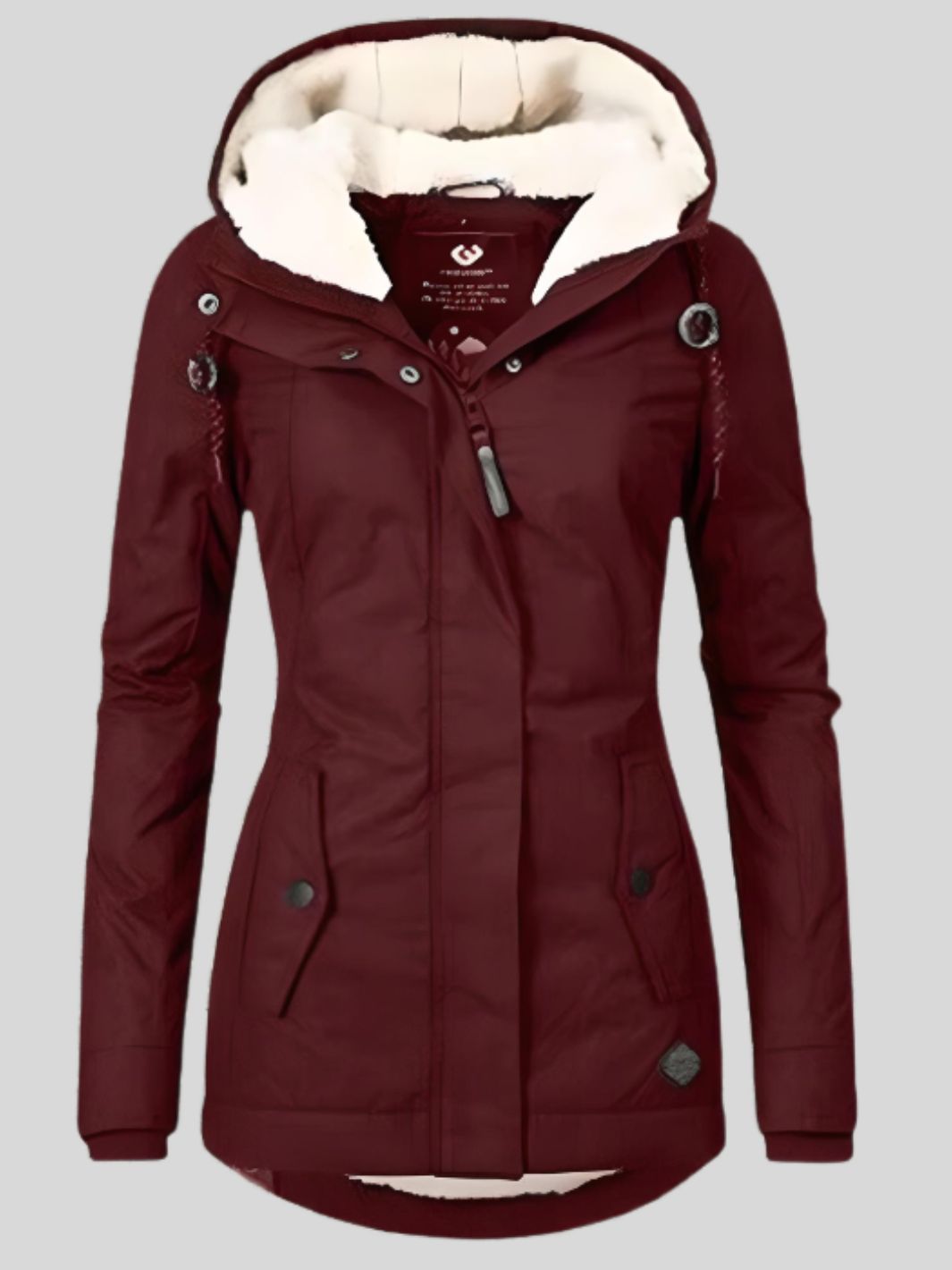 Damen Winterjacke Mit Kapuze | Lang & Gewatteter Kragen
