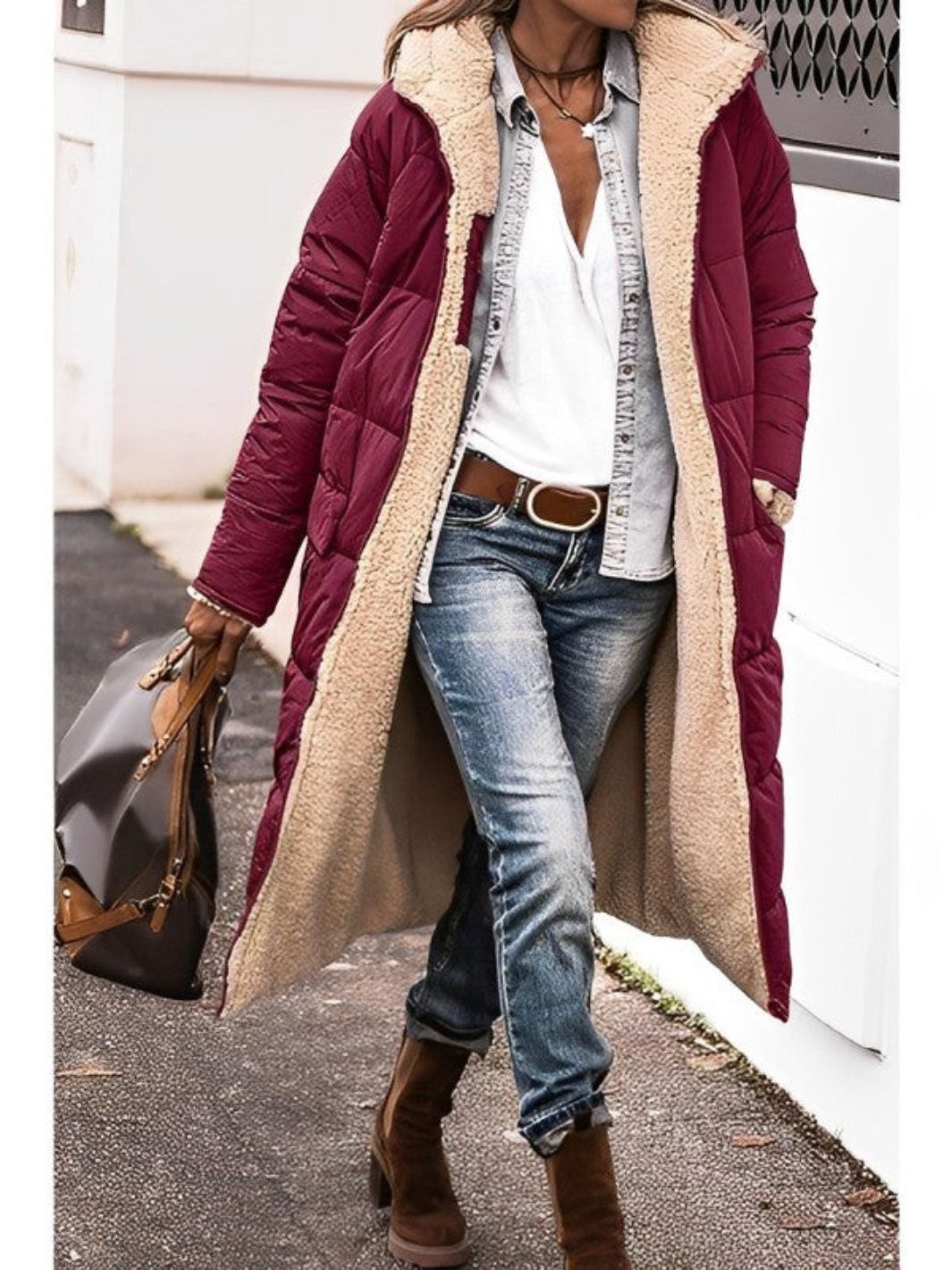 Damen Langer Mantel Für Winter | Kapuze & Freizeit