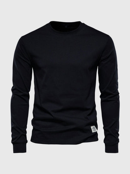Herren Langarmshirt Mit Rundhals | Klassisch & Zeitlos