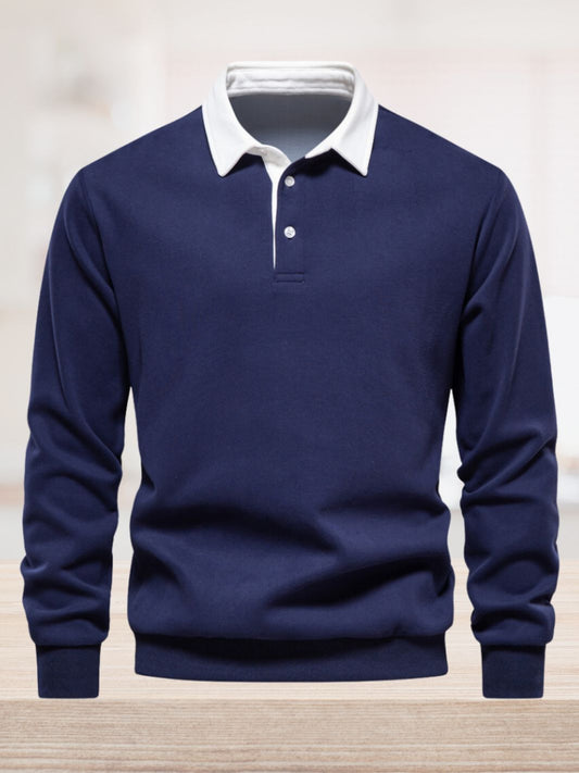Herren Langarm Poloshirt Mit Kragen | Klassisch & Zeitlos
