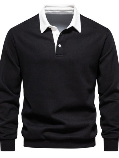 Herren Langarm Poloshirt Mit Kragen | Klassisch & Zeitlos