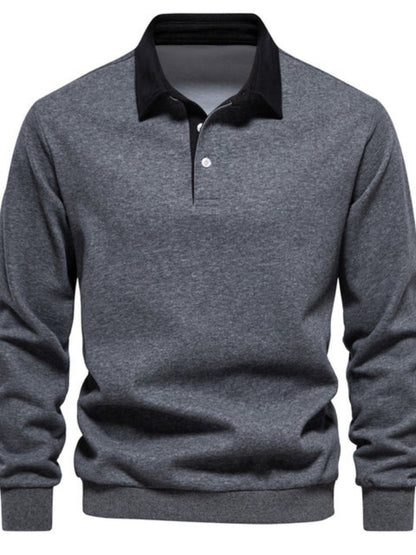 Herren Langarm Poloshirt Mit Kragen | Klassisch & Zeitlos